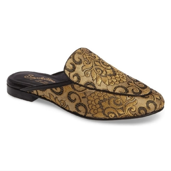 Rich Gold Brocade Seychelles x Anthro Mules - Picture 3 of 6